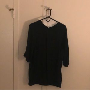 Bottle green long blouse